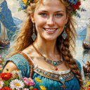 Midsummer. Девушка в венке.